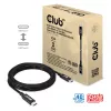 CLUB3D USB4 Gen3x2 Type-C bidirektionales Kabel 8K60Hz oder 4K120Hz, Daten 40Gbps, PD 240W(48V/5A) EPR M/M 3m / 9.84ft