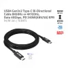 CLUB3D USB4 Gen3x2 Type-C bidirektionales Kabel 8K60Hz oder 4K120Hz, Daten 40Gbps, PD 240W(48V/5A) EPR M/M 3m / 9.84ft