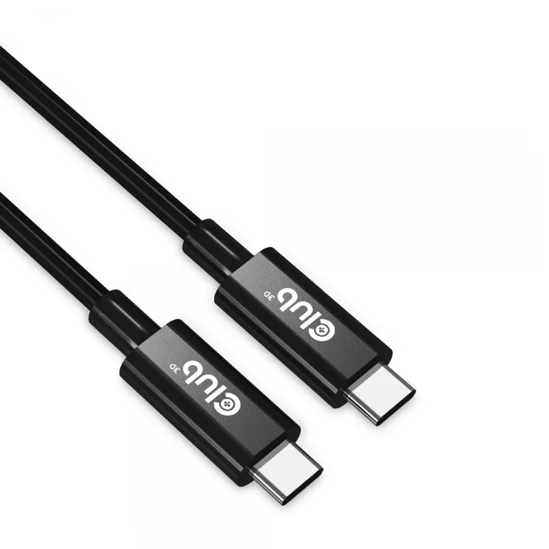CLUB3D USB4 Gen3x2 Type-C bidirektionales Kabel 8K60Hz oder 4K120Hz, Daten 40Gbps, PD 240W(48V/5A) EPR M/M 3m / 9.84ft