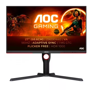 AOC G3 Q27G3XMN/BK Computer Monitor 68,6 cm (27 Zoll) 2560 x 1440 Pixel 2K Ultra HD LED Schwarz, Rot