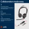 HP Poly Blackwire 5220 Stereo USB-C Headset + 3,5-mm-Klinkenstecker + USB-C/A-Adapter