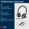 HP Poly Schwarzwire 8225 Stereo Microsoft Teams zertifiziertes USB-C Headset + USB-C/A Adapter