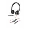 HP Poly Schwarzwire 3320 Stereo Microsoft Teams Certified USB-C Headset +USB-C/A Adapter