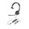 HP Poly Schwarzwire 3315 Mono-USB-C-Headset +3,5-mm-Stecker + USB-C/A-Adapter