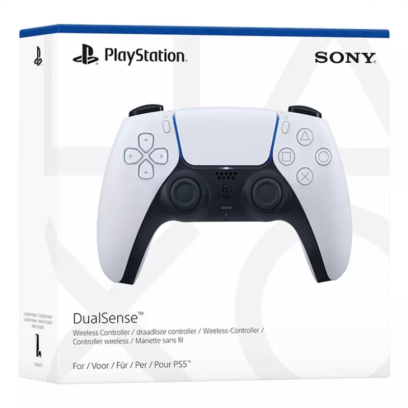 Gamepad Sony DualSense Wireless Controller V2 – PlayStation 5, Bluetooth/USB, USB-C, integrierter Akku, weiß