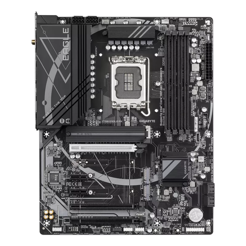 Mainboard GIGABYTE Z790 EAGLE AX — Intel LGA1700 ATX, Z790, DDR5, 4x DIMM, Wi‑Fi 6E, 2.5Gb LAN