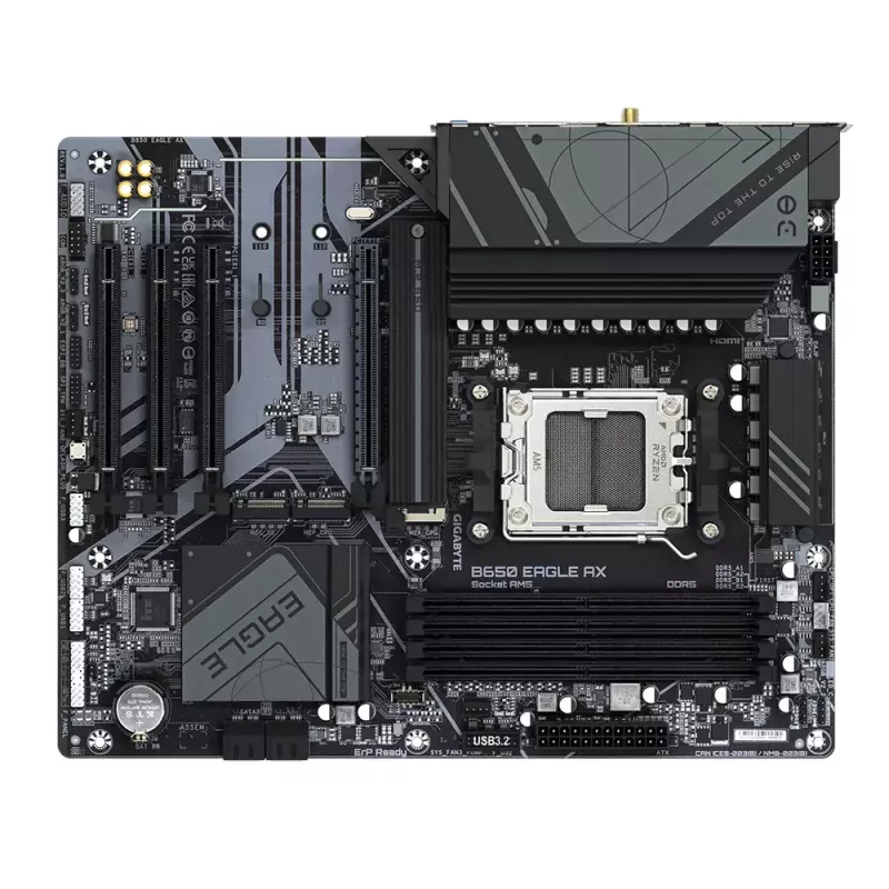 Mainboard GIGABYTE B650 EAGLE AX ATX, AMD B650 Chipsatz, Socket AM5, DDR5, 4x DIMM, 256GB, Wi‑Fi 6E, Bluetooth 5.3