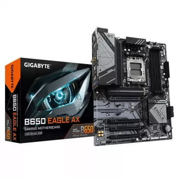 Mainboard GIGABYTE B650 EAGLE AX ATX, AMD B650 Chipsatz, Socket AM5, DDR5, 4x DIMM, 256GB, Wi‑Fi 6E, Bluetooth 5.3