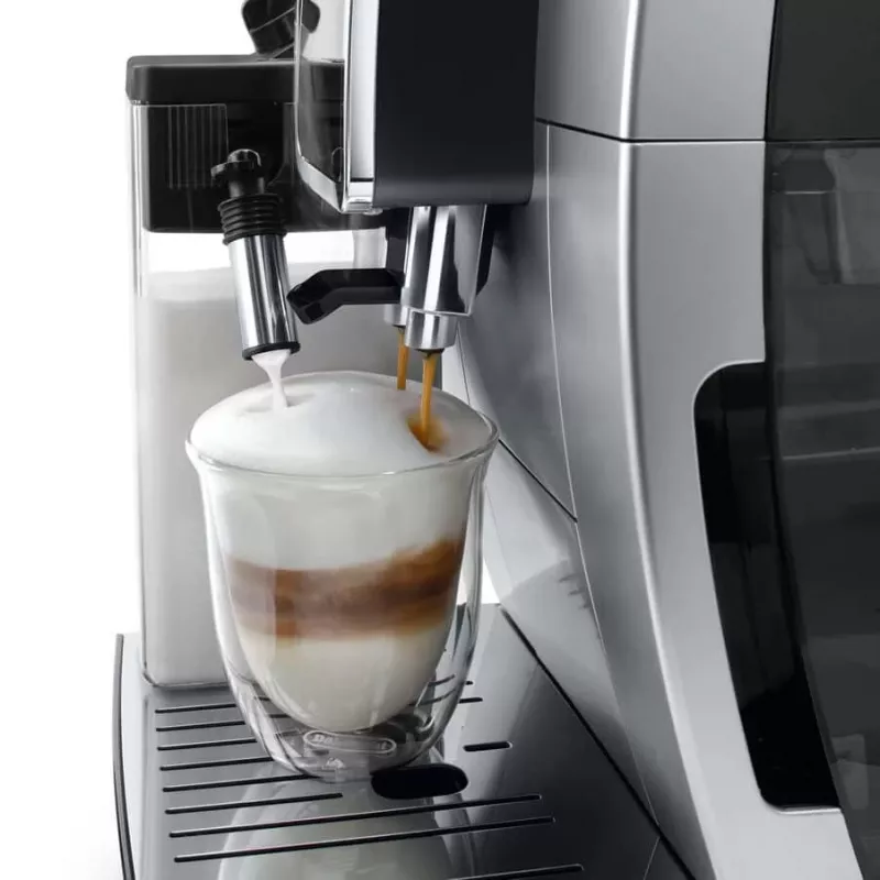Kombi-Espressomaschine DeLonghi Dinamica Plus ECAM380.85.SB — 1,8 L Wassertank, 300 g Bohnenbehälter, 15 bar