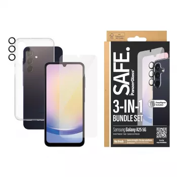PanzerGlass SAFE. by ® 3-in-1 Schutzbundle Samsung Galaxy A25 5G