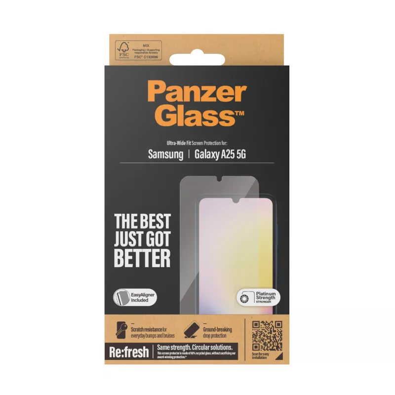 PanzerGlass ® Displayschutzfolie Samsung Galaxy A25 5G | Ultra-Wide Fit mit EasyAligner