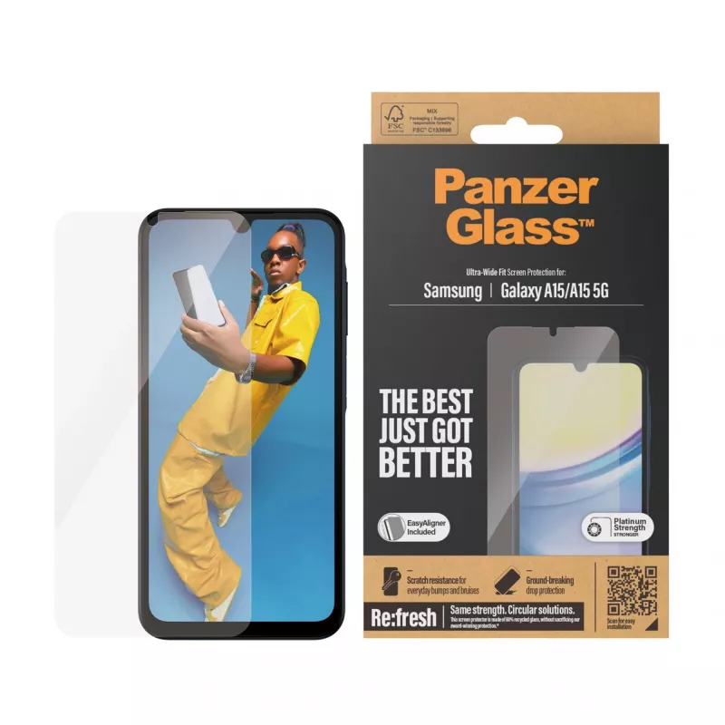 PanzerGlass 7349 Mobiltelefon-Bildschirm-/Rückseitenschutzfolie Transparente Displayschutzfolie Samsung 1 Stk.