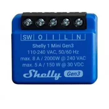 Smart Switch Shelly 1 Mini Gen3 1P Wireless 110-240V