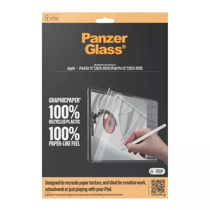 PanzerGlass ® GraphicPaper® Schutzfolie iPad Air 13'' (2024-2026) | iPad Pro 13'' (2024-2025) | Ultra-Wide Fit