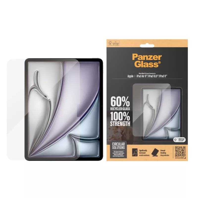 PanzerGlass® Displayschutzfolie iPad Air 11'' (2024-2026) | iPad 11'' (2025-2026) | iPad 10.9'' (2022) | Ultra-Wide Fit