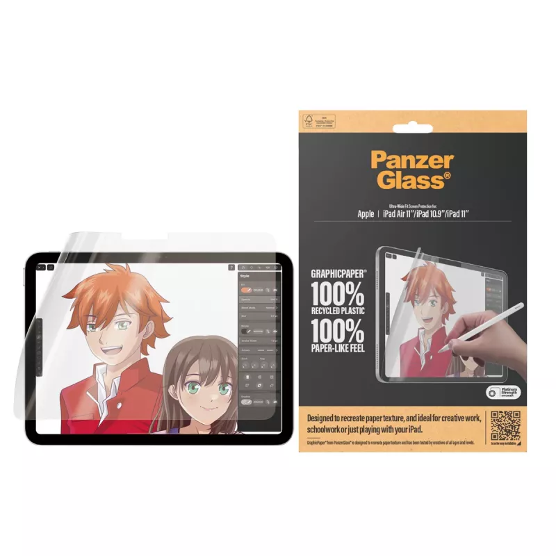 PanzerGlass ® GraphicPaper® Bildschirmschutz iPad Air 11'' (2024-2026) | iPad 11'' (2025-2026) | iPad 10.9'' (2022) | Ultra-Wide Fit
