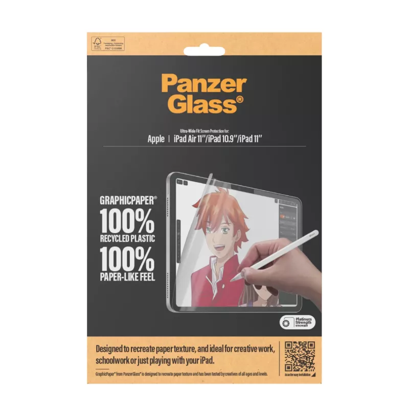 PanzerGlass ® GraphicPaper® Bildschirmschutz iPad Air 11'' (2024-2026) | iPad 11'' (2025-2026) | iPad 10.9'' (2022) | Ultra-Wide Fit