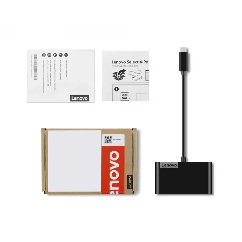 Lenovo GX91L84354 Schnittstellen-Hub USB 3.2 Gen 1 (3.1 Gen 1) Typ-C 625 Mbit/s Schwarz