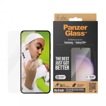 PanzerGlass ® Displayschutzfolie Samsung Galaxy S24+ | Ultra-Wide Fit mit EasyAligner