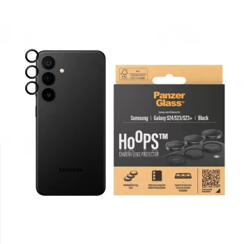 PanzerGlass ® Hoops® Kameralinsenschutz Schwarz Samsung Galaxy S24 | S23 | S23+