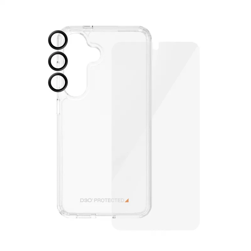 3-in-1-Schutzpaket PanzerGlass Samsung Galaxy S24 Ultra Wide Fit Kratz- und Stoßfestigkeit