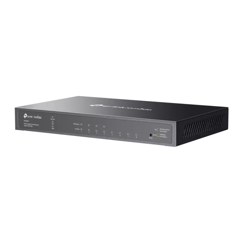 TP-Link Omada 8-Port Gigabit Smart Switch mit 4-Port PoE+, Managed, L2/L2+, Gigabit Ethernet (10/100/1000), Power over Ethernet (PoE), Rack-Montage