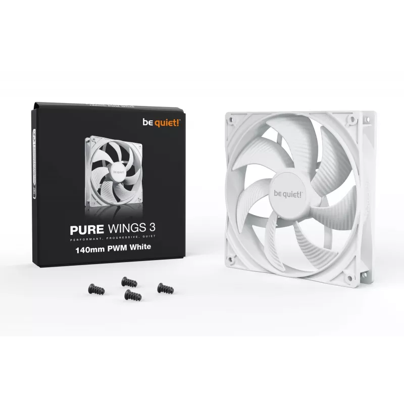 be quiet! Pure Wings 3 140mm PWM Weiß Gehäuselüfter für Computer 14 cm 1 St.