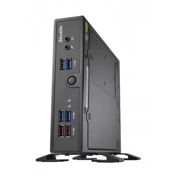 Shuttle XPC slim Barebone DS50U7, i7-1355U, 2x LAN (1x 2,5 Gbit, 1x 1 Gbit), 1x COM, 1x HDMI, 1x DP, 1x VGA, lüfterlos, 24/7 Dauerbetrieb