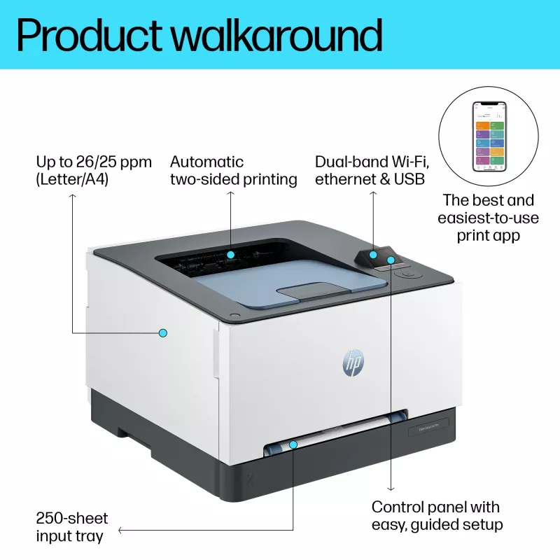 HP Color LaserJet Pro 3202dw, Laser, Farbe, 600 x 600 DPI, A4, 25 ppm, Duplexdruck