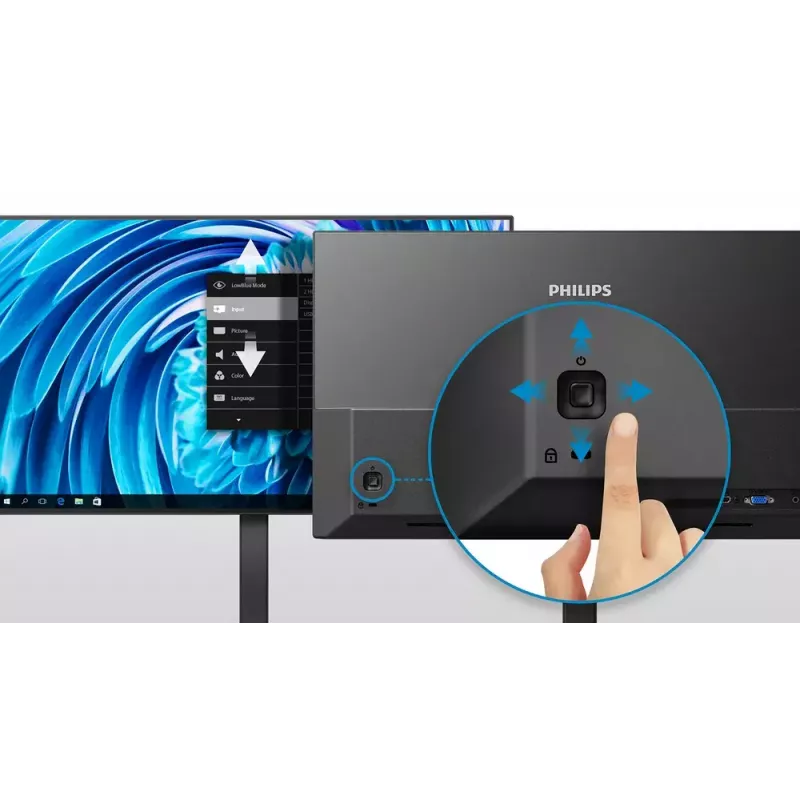 Monitor Philips 1000 series 24E1N1100A/00 23.8 Zoll LCD Full HD IPS, 1920×1080, 100 Hz, 4 ms, sRGB, HDMI, VGA, Lautsprecher