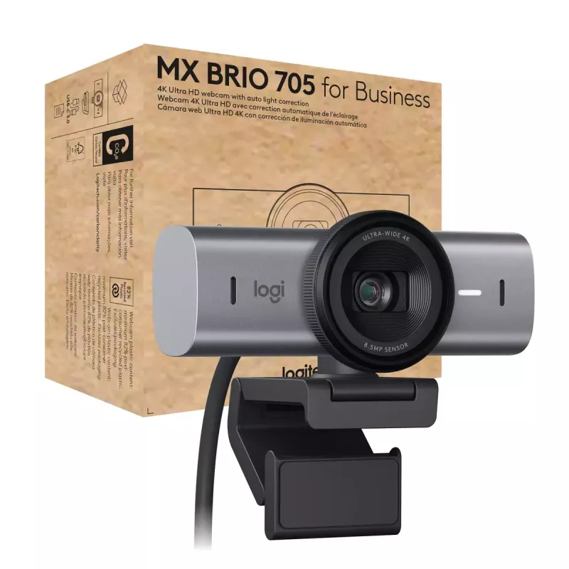 Webcam Logitech MX Brio 705 8.5 MP 4K Ultra HD USB 3.2
