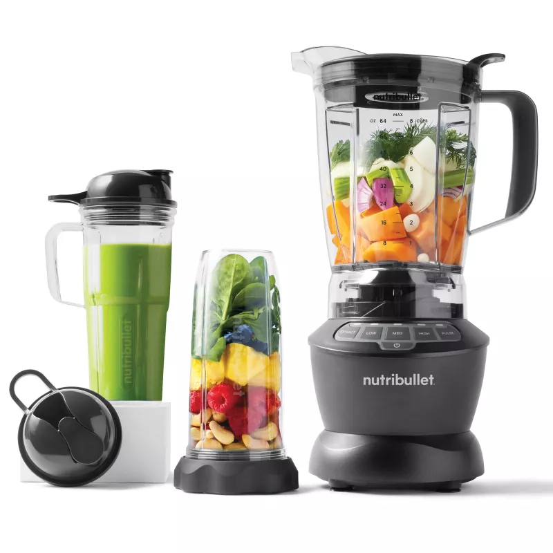 Standmixer NUTRIBULLET NBF500DG — 1,9-L-Kanne, 1200 W, Eiscrush, Silber