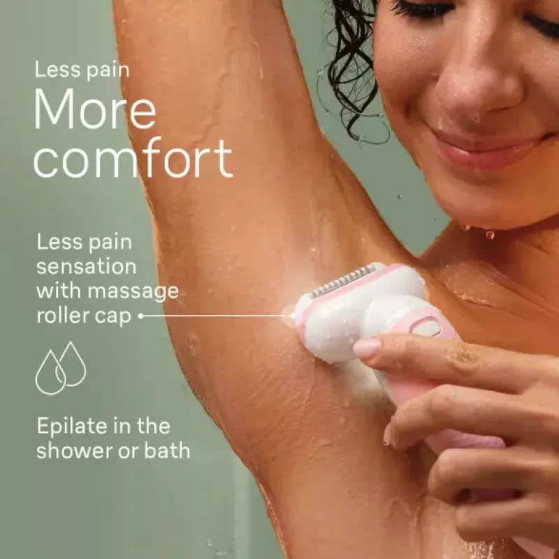 Braun Silk-epil 9 9-030 Epilierer, 40 Pinzetten, weiß