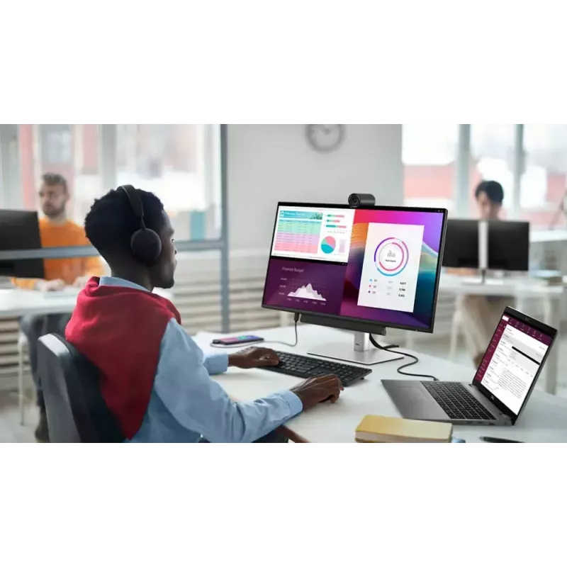 27 Zoll Dell P2725H IPS LCD Monitor — Full HD 1920x1080, 100 Hz, 8 ms, 300 cd/m², USB 3.2 Hub, HDMI, VESA, höhenverstellbar, schwarz