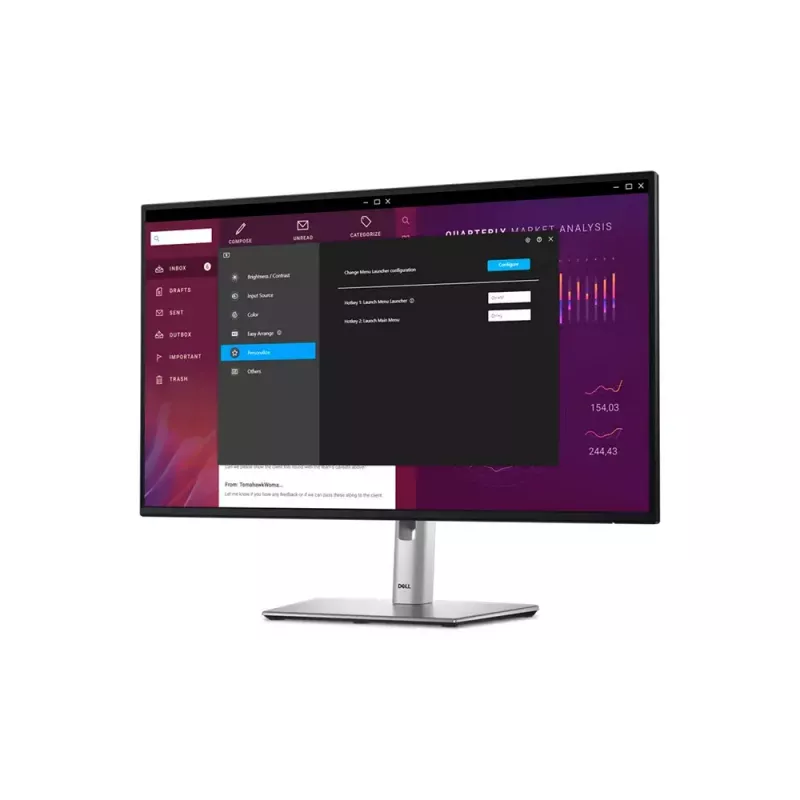 27 Zoll Dell P2725H IPS LCD Monitor — Full HD 1920x1080, 100 Hz, 8 ms, 300 cd/m², USB 3.2 Hub, HDMI, VESA, höhenverstellbar, schwarz