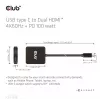 CLUB3D USB-C® Hub auf Dual HDMI™ 4K60Hz M/F+PD3.0 100 W