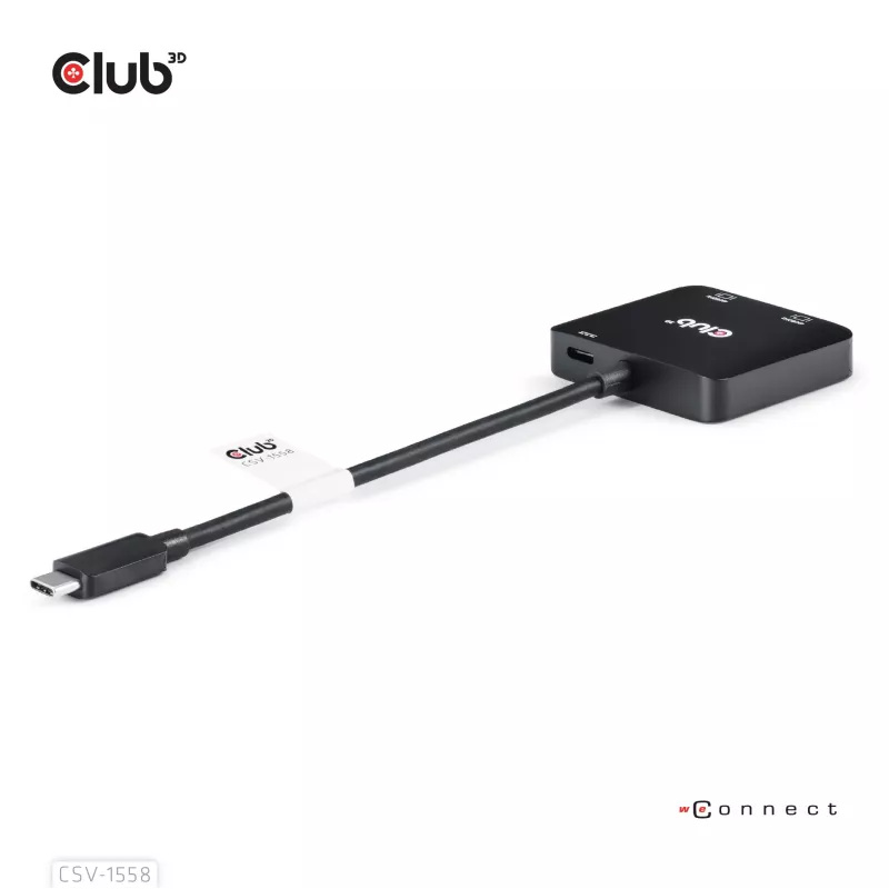 CLUB3D USB-C® Hub auf Dual HDMI™ 4K60Hz M/F+PD3.0 100 W