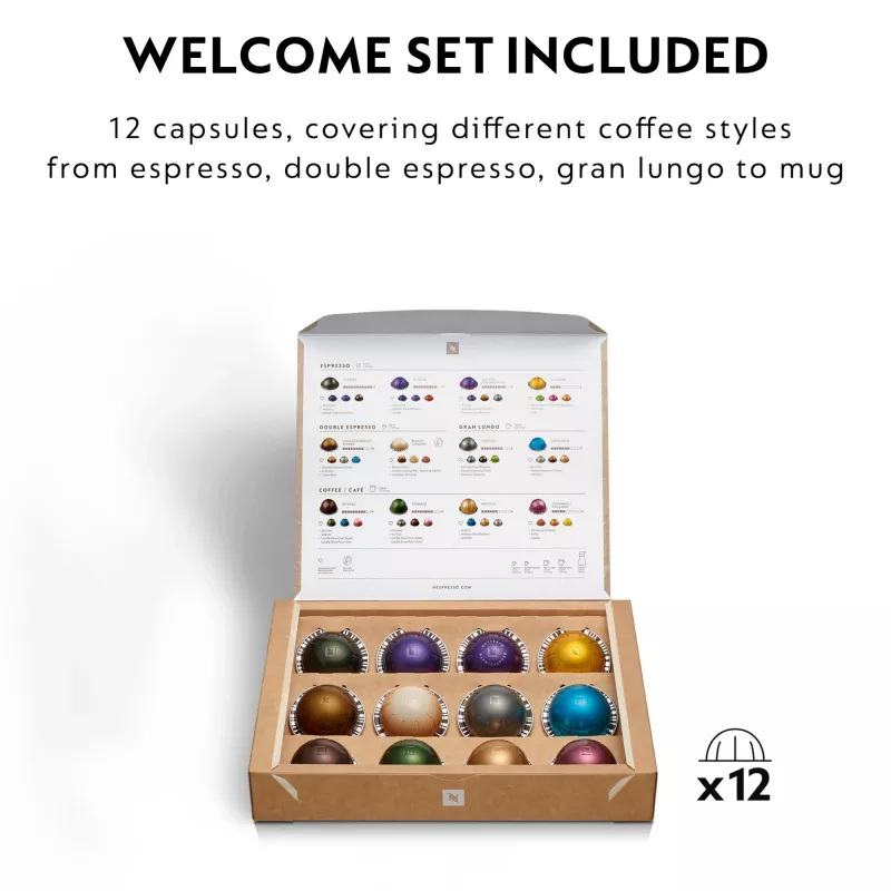 De’Longhi NESPRESSO® Vertuo Pop ENV90.B - Liquorice Schwarz, Kapselkaffeemaschine, 0,56 L, Kaffeekapsel, 1260 W, Schwarz