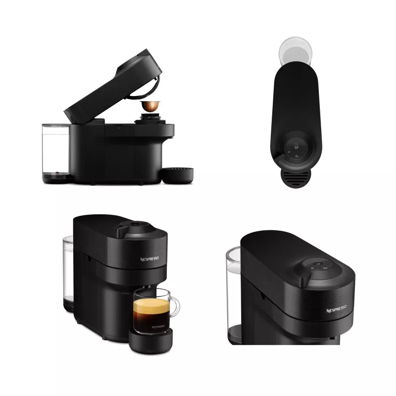 De’Longhi NESPRESSO® Vertuo Pop ENV90.B - Liquorice Schwarz, Kapselkaffeemaschine, 0,56 L, Kaffeekapsel, 1260 W, Schwarz