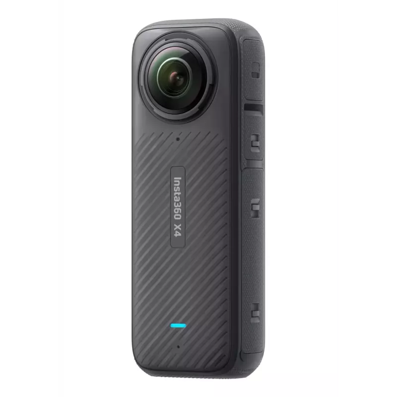 Actionkamera Insta360 X4 — 72 MP, 8K (7680×3840) CMOS, 1/2 Zoll Sensor, integriertes Display, Wi‑Fi, 120 fps, MicroSD, 602 g, schwarz