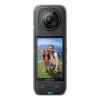 Actionkamera Insta360 X4 — 72 MP, 8K (7680×3840) CMOS, 1/2 Zoll Sensor, integriertes Display, Wi‑Fi, 120 fps, MicroSD, 602 g, schwarz