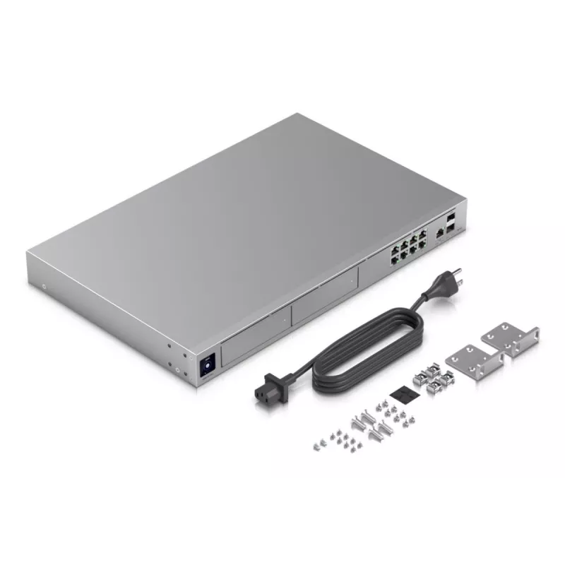 Managed Switch UBIQUITI UniFi Dream Machine Pro Max, 9-Port 2.5G Ethernet, 1U-Rack, 2×SFP+, 10G-Unterstützung, 60W Leistung
