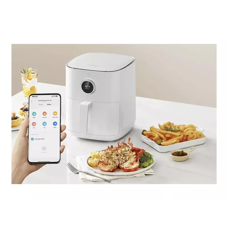 Heißluftfritteuse Xiaomi BHR8234EU 4.5 L 1500 W Weiß, Touch-OLED, Wi‑Fi-App-Steuerung