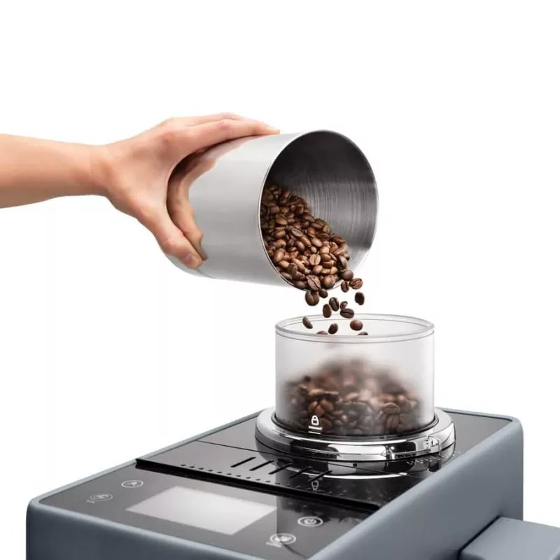 Espressomaschine De’Longhi Rivelia EXAM440.55.g — vollautomatisch, 1,4 l Wassertank, 250 g Mahlwerk, 19 bar, TFT-Touchdisplay