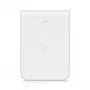 Access Point UBIQUITI U7 Pro Wall – wandmontierter WLAN 6 AP, 2,4/5/6 GHz, 6 Spatial Streams, 2500 Mbit/s LAN, PoE (44–57 V), für den Innenbereich, weiß