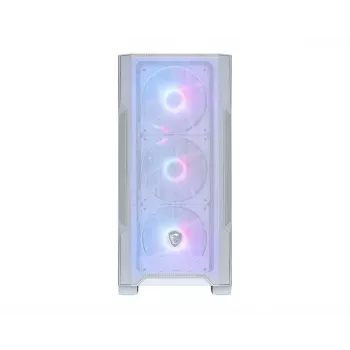 PC-Gehäuse MSI MAG FORGE M100R Midi-Tower Transparent, Weiß