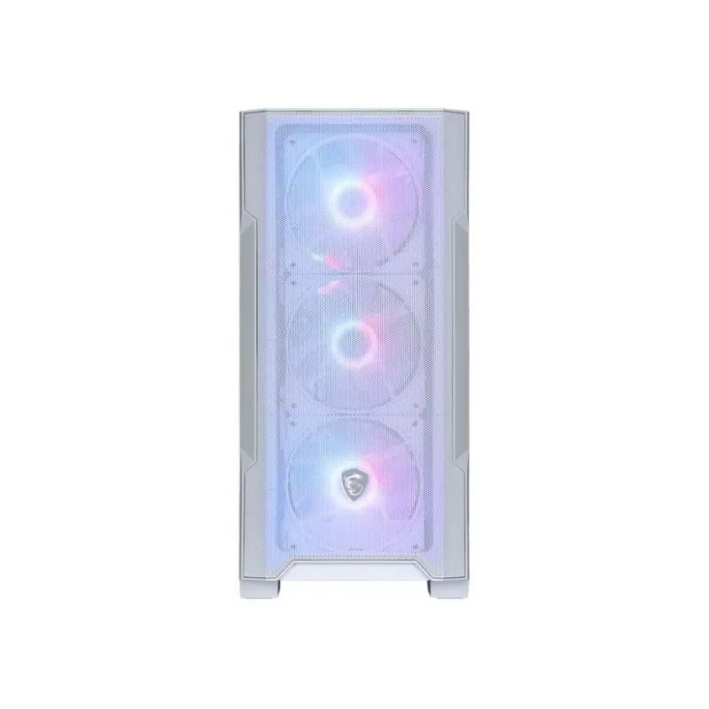 PC-Gehäuse MSI MAG FORGE M100R Midi-Tower Transparent, Weiß
