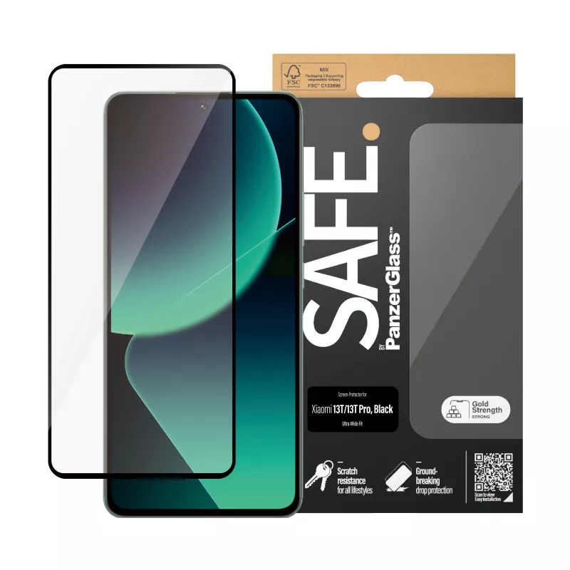 PanzerGlass SAFE. by ® Screen Protector Xiaomi 13T | 13T Pro | Ultra-Wide Fit