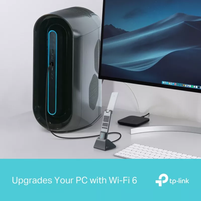 Kabelloser USB-Adapter TP-Link Archer AX3000 (Archer TX50UH) – Dualband-Wi‑Fi 6, USB 3.2 Gen1, bis zu 3000 Mbps, interne Antenne, Windows 11