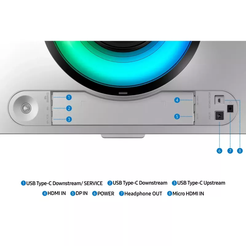 49 Zoll OLED Curved Monitor Samsung S49DG934SU — 5120×1440 Dual QHD, 32:9, 0,03 ms, USB-Hub, VESA, höhenverstellbar, silber